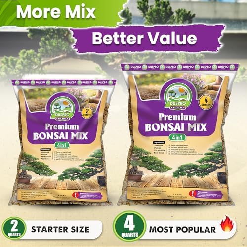 DUSPRO Pre-Mixed & Ready to Use 4-in-1 Bonsai Soil Mix, 4 Quarts - Image 6