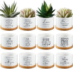 Fumete 12 Sets Bible Verse Succulent Pots 3 x 2 in, Scripture Series by Fumete