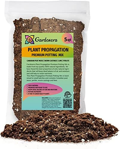 Gardenera Organic Plant Propagation Premium Potting Mix - Achieve Ideal Air and Moisture Balance - 5 Quart by Gardenera