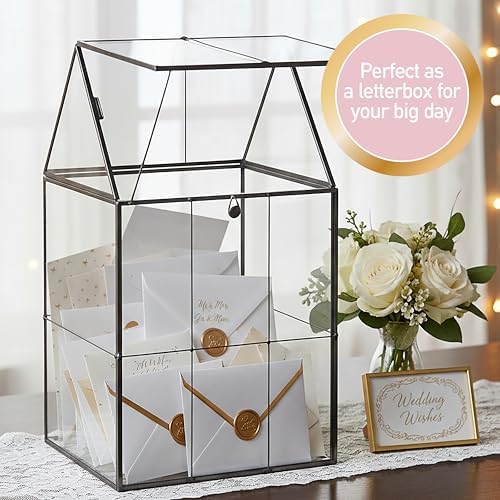 D'Eco Large Glass Plant Terrarium, Centerpiece & Wedding Letterbox Display - Image 3