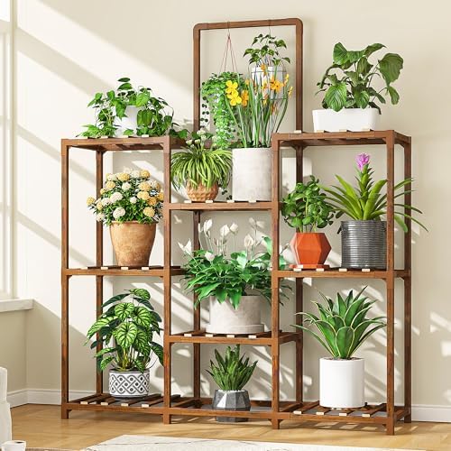 EnHomee 47.2" Outdoor Plant Stand with 8-Tier for Garden by EnHomee