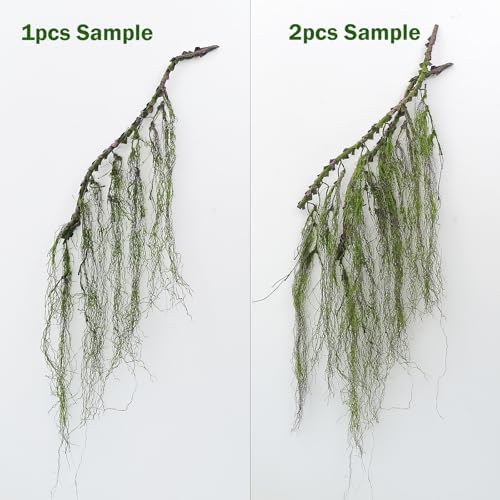 63inch Curly Faux Weeping Willow Tree Branches Hanging Moss Halloween Decor - Image 5