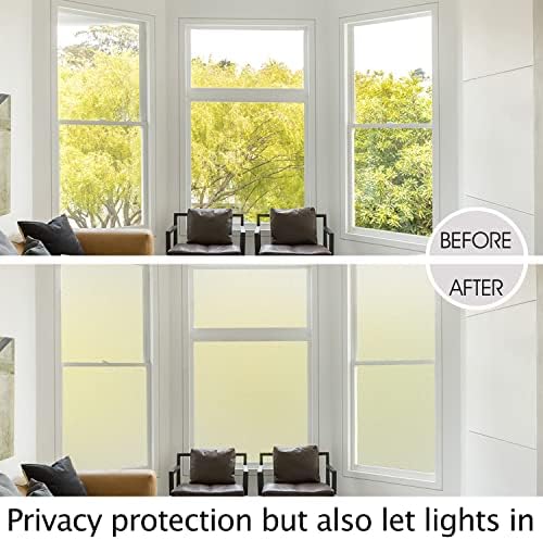 HIDBEA Frosted Glass Window Privacy Film,Static Cling 45.2 in x 13.1 ft - Image 3