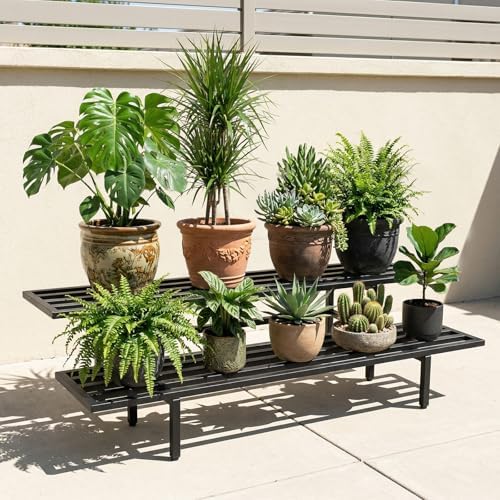 Heavy Duty Plant Stand Outdoor Indoor, Large Metal 48" L x 10" W x 12" H - Image 4