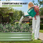 G GOOD GAIN Raised Garden Beds Outdoor, 5-in-1 Modular Metal Planter, Green - Image 4