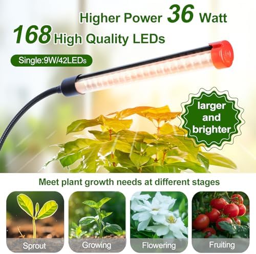 4‑Head Full Spectrum Clip‑On Grow Lights for Indoor Plants - Image 4