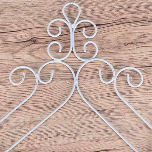 GANAZONO Wall Mounted Flower Pot Rack European Style Half Round Plant Holder Metal Flower Pot Holder for Balcony Garden Porch Tabletop Windowsill Decor 20.86 X 13.77 X 6.29 in - Image 5