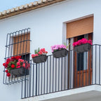4 Pack 17 Inch Deck Railing Planter Boxes Adjustable Window Boxes Planters - Image 4