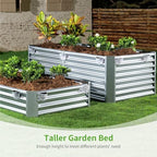Land Guard Metal Raised Garden Bed for Gardening, 8x4x1.5ft Galvanized Raised Garden Bed, Planter Boxes Outdoor for Vegetables, Fruits and Flowers (Silver) - Image 5