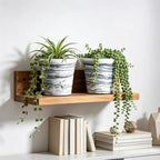 6 Inch Marble Resin Plant Pot with Drainage Hole cone Decor Flower Planter - Image 5