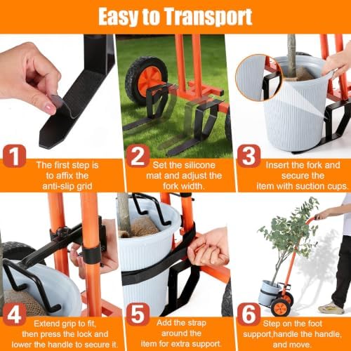 Heavy Duty Plant Caddy with Wheels, Adjustable Plant Dolly for Pots - Image 5