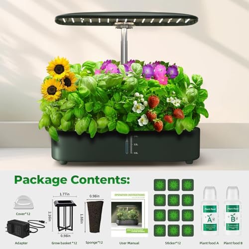 Hydroponic Garden System, 12-Pod Indoor Garden with 24W LED Grow Light - Image 3