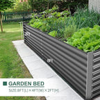 Land Guard 2 Pack 8×4×2ft Galvanized Raised Garden Bed Kit, Galvanized Planter Raised Garden Boxes Outdoor, Large Metal Raised Garden Beds for Vegetables (Gray) - Image 5