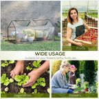 Outsunny 4' x 2' x 2' Portable Mini Greenhouse, Small Green House, Clear - Image 6