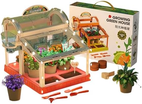 ordinarYone LED Enhanced Childrens Greenhouse Made With Acrylic For Indoor Plant Growing And Learning Activities - Image 6