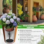 Adjustable Pure Iron Planter Inserts, 7-25” Plant Risers for Inside Pots, Planter Fillers for Large Pots, Indoor & Outdoor Insert with 8-10” Top & 6-10” Base (10 wide top. 10wide base) - Image 2