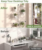 4-Tier Window Plant Shelves, 160° Rotating Indoor Wall Mounted Plant Holder Shelf for Haning Multiple Plants, Floating Window Sill Plants Stand for Home Decor, Gift for Plant Lovers, White - Image 6