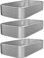 3 PCS 8x4ft Galvanized Raised Garden Bed Outdoor, Metal Garden Bed for Vegetables, Above Ground Garden Box for Flower, Steel Raised Beds for Gardening by Mostmahes