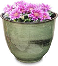 Headwind Glazed Ironstone Hamilton Collection Decorative Plant Pot – 14" Evergreen Pot – Lightweight & Durable with Drainage Flower Pots for Indoor Plants & Outdoor Planter Use by Robert Allen by Headwind