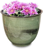 Headwind Glazed Ironstone Hamilton Collection Decorative Plant Pot – 14" Evergreen Pot – Lightweight & Durable with Drainage Flower Pots for Indoor Plants & Outdoor Planter Use by Robert Allen by Headwind