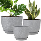 YNNICO Plant Pots 12/10/9 inch Set of 3, with Multi Mesh Drainage Holes by AFamilyofGardenLovers