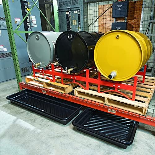 PIG Containment Tray - Rim to Rim Dimensions 52.25" L x 16.25" W x 5" H Utility Tray - Interior Bottom Dimensions 48" L x 12" W - 11.96 gal. Sump Capacity - PAK918 - Image 6
