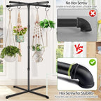 Plant Hanger Indoor, 59" Tall Hanging Plant Stand Heavy Duty Metal Indoor Plant Hanger Stand Hanging Plant Holder with 8 Hooks Hanging Planters for Indoor Plants Bedroom Living Room Balcony - Image 3