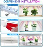 LED Grow Lights Strips for Indoor Plants, 3 Working Modes & 10 Dimmable Levels Plant Lights with Auto Cycle Timer 3/9/12Hrs, 36W Full Spectrum DIY Growing Lamps for Seedings Hydroponics, 6 Strips - Image 5