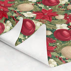 Christmas Tree Fabric By The Yard, Xmas Bells Balls Upholstery Fabric for Chairs, New Year Branches Leaves Decorative Fabric, Indoor Outdoor Fabric, DIY Art Waterproof Fabric, Green Red, 3 Yards - Image 6