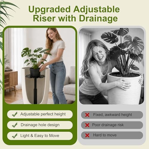 Adjustable Plant Risers for Inside Pots, 16-28 Inch Lift Height - Image 3
