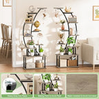 2 Pack Plant Stand Indoor with Grow Lights, 9 Tier Large Tall Plant Shelf - Image 7