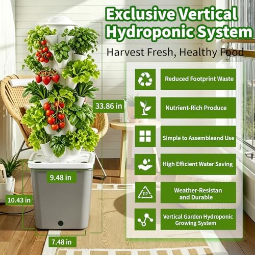 Hydroponic Tower Indoor Growing System Vertical Garden for Gardening Lover - Image 4