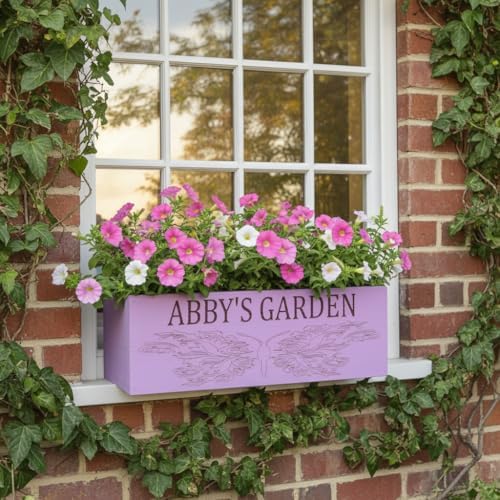 Personalized Cedar Window Planter Box – Custom Engraved Wooden Railing Flower Pot for Indoor or Outdoor Use, Handmade in USA - Image 7