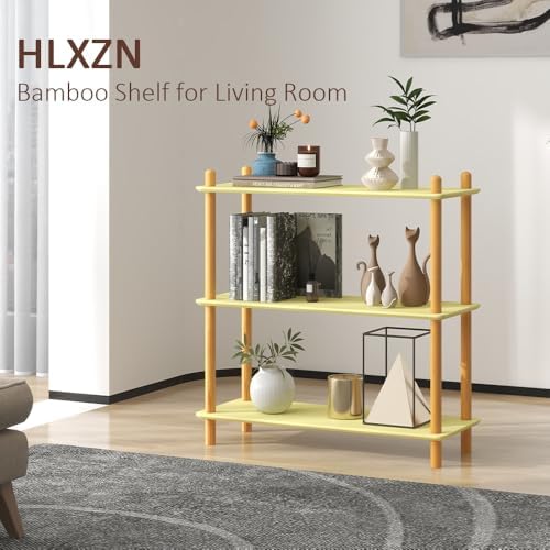 3-Tier Bamboo Freestanding Shelf Unit, Versatile Open Shelf Display - Image 5