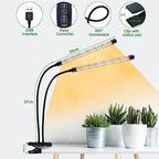 Grow Lights for Indoor Plants, Full Spectrum Dual-Head Clip Plant Lights - Image 3