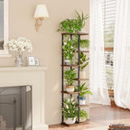 Bamworld Plant Stand 7 Tier Tall Shelf for Multiple Plants Brown - Image 2