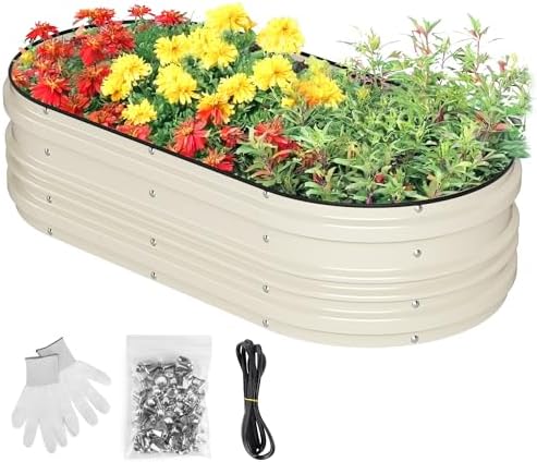 WORKPRO 4x2x1ft Galvanized Raised Garden Bed Set by WORKPRO