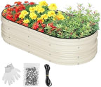 WORKPRO 4x2x1ft Galvanized Raised Garden Bed Set by WORKPRO