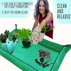 1 Pcs Planting Mat Gardening Potting Pad Foldable Waterproof Garden Plant Flower Pot Transplanting Mats for Indoor Plant Repotting(100x100cm-Yellow) - Image 2