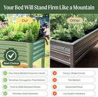 Vego garden Rolling Elevated Raised Garden Bed, 2' x 6' Outdoor Planters Boxes with Legs & Storage Rack for Patio, 1000 Lbs Weight Capacity, Raised Beds for Gardening, Olive Green - Image 5