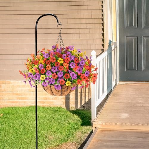 Artificial Hanging Flowers Basket for Outdoor, UV Resistant Plants Daisy - Image 4