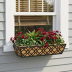 Y&M Deck Railing Planter Boxes, Adjustable Balcony Planter for Outdoor Plants, Metal Railing Planter Box for Deck, Fence and Porch, Window Boxes Outdoor, Sturdy Hanging Planter-24inch 6pcs - Image 6