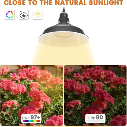 MYSWEETY Hanging Grow Light for Indoor Plants, 18W 3000K- 2PCS - Image 4