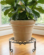 2 Pack Iron Plant Stand Low Profile,13 Inch Diameter Wide Round Metal Flower Stand for Indoor Outdoor Large Plants, Short Heavy Duty Display Holder for Wide Pots, Patio Garden Home Decor,Rustproof Matte Black(2 Pack 13 Diameter 5 inches Tall Black) - Image 4