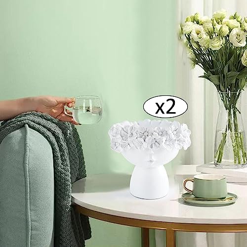 2X Resin Planter Pots Flowerpot Plant Pot Cute Garden Decor - Image 5