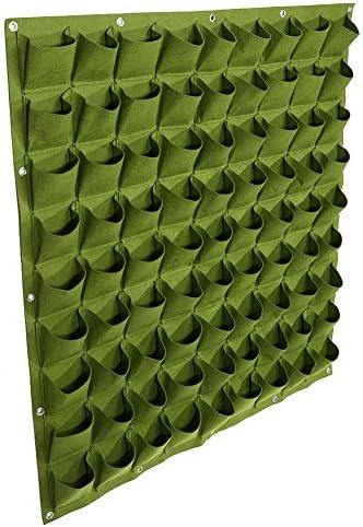 81 - Pocket Vertical Felt Plant Grow Bag, Wall Hanging Planter for and Flowers, Reusable Eco - Friendly Felt Garden Container with Drainage, Indoor Outdoor Wall Greening Decor (Green) - Image 5