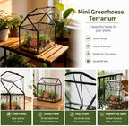 Ferrisland Glass Geometric Plant Terrarium, Clear Glass Succulent - Image 2