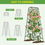 Heavy Duty Cucumber Trellis, 50" x 17" A-Frame Garden Trellis - Image 2