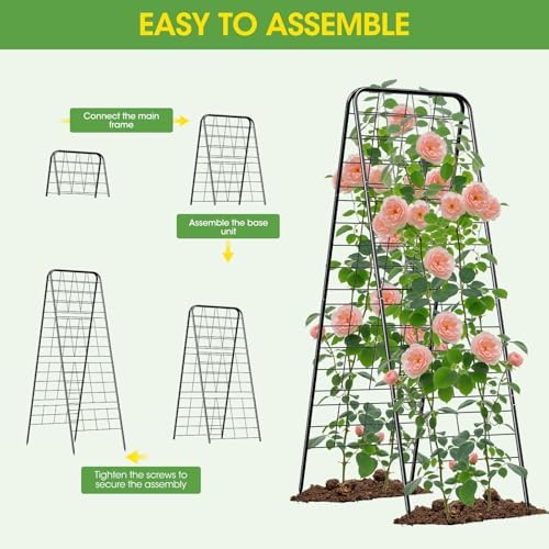 Heavy Duty Cucumber Trellis, 50" x 17" A-Frame Garden Trellis - Image 2