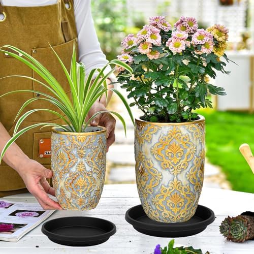 NIMYAU 2 Pack Large Plant Saucer 18 Inch, Extra-Large Deep Plant Trays for Pots, Plant Drip Trays, Plant Water Catcher Tray for Plants, Plastic Plant Saucers for Indoors no Holes - Image 3